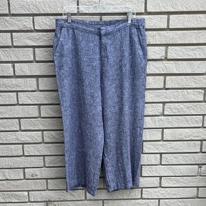 Old Navy Linen Blend Wide Leg Capris Pants Size L